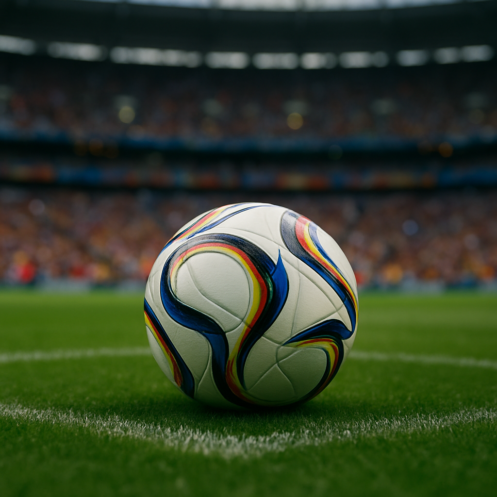 World Cup football on the pitch at one of the FIFA World Cup 2026 host cities stadiums